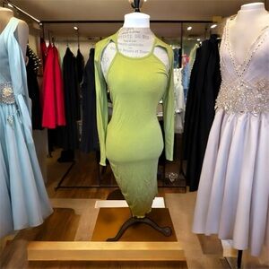 Target Lime Long Sleeve Dress